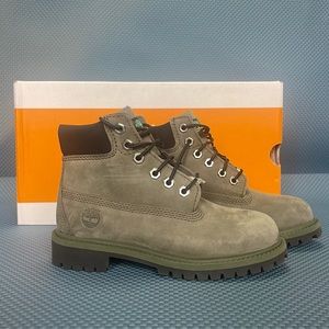 Timberland Premium 6in Waterproof Boot Dark Green Nubuck